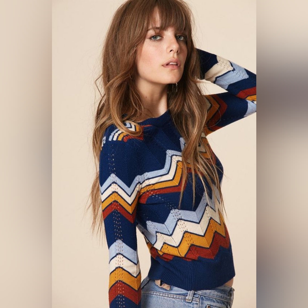 Stoned Immaculate Ziggy Sweater in Midnight, Size Small.
